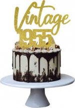 ‪Vintage 1955 Cake Topper for 66th Birthday Kuwait | Ubuy‬‏